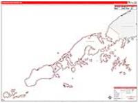 Aleutians East Borough (), Ak Carrier Route Wall Map